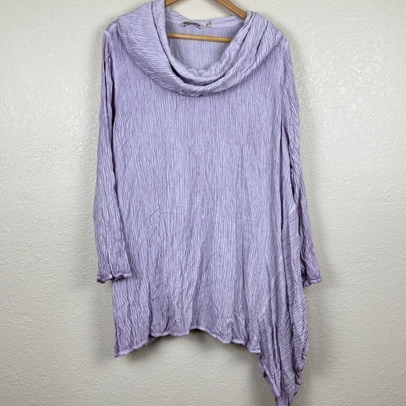 Soft Surroundings Ribbed Cowl Neck Long Sleeve Pullover Top Size 2X Women - Picture 1 of 11